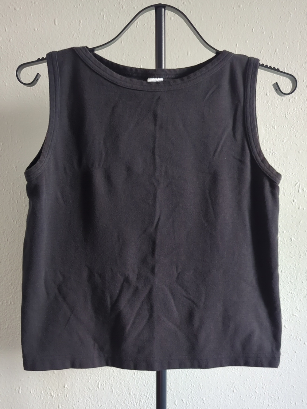 Peruvian Connection Pima Cotton Tank Top Black Medium